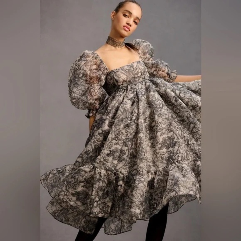 Selkie The French Puff Dress in Heritage